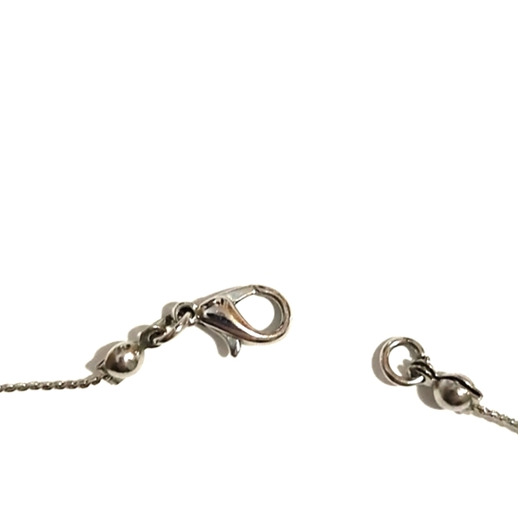 VINTAGE FAUX TURQUOISE NUGGET IVORY PEARL SILVER-TONE 34" NECKLACE - Picture 7 of 9